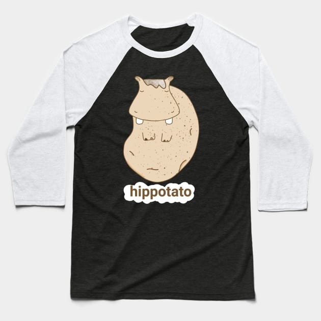 hippotato Baseball T-Shirt by moonlitdoodl